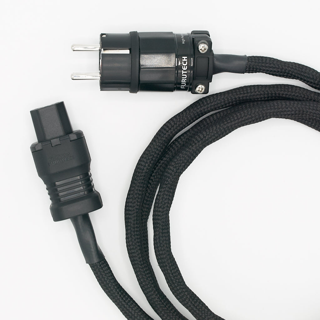 VOVOX excelsus power, Netzkabel mit rhodinierten Furutech-Steckern